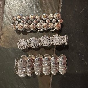 Boho Chic Set of Three Stretch Bracelets